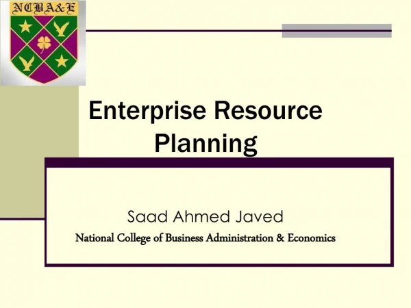 Enterprise Resource Planning