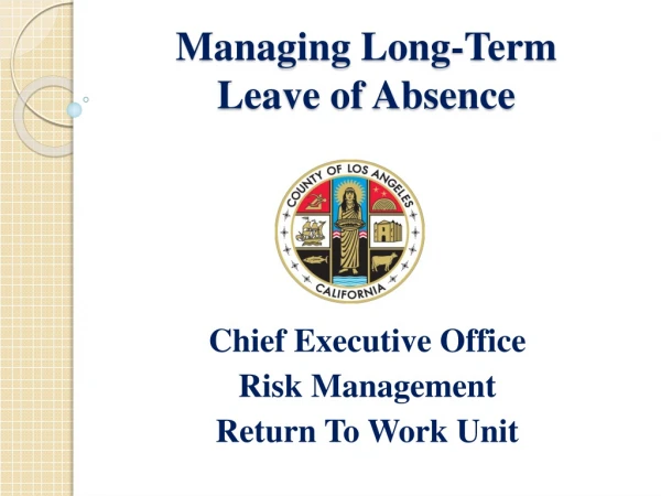 Managing Long-Term  Leave of Absence