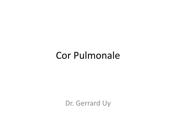 Cor Pulmonale