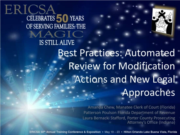 Best Practices: Automated Review for Modification Actions and New Legal Approaches
