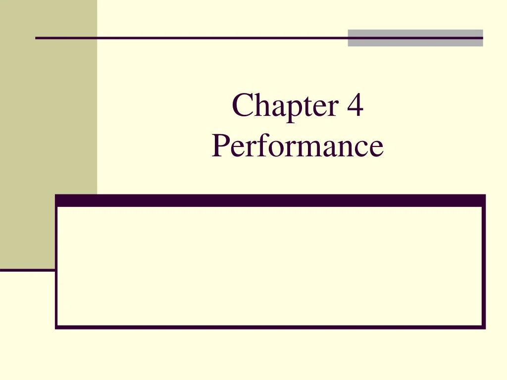 chapter 4 performance