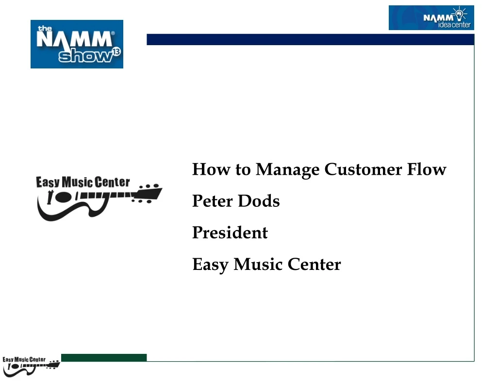 how to manage customer flow peter dods president
