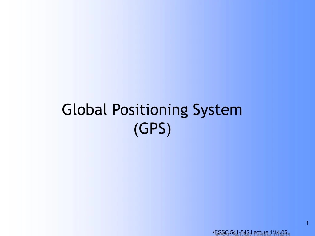 global positioning system gps