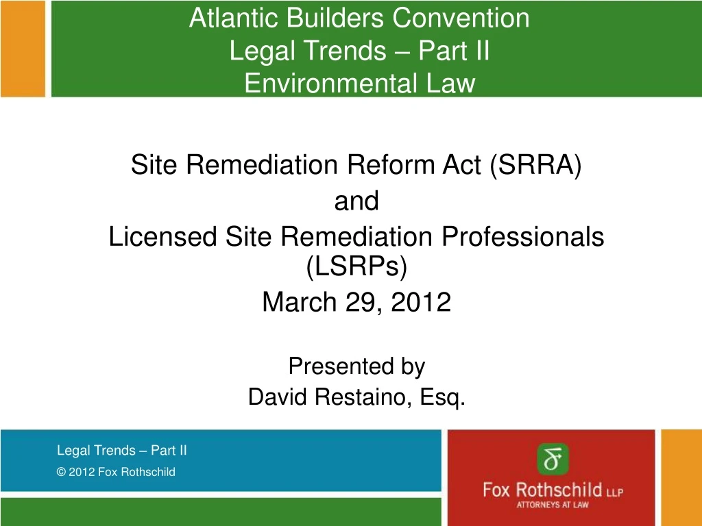 atlantic builders convention legal trends part ii environmental law