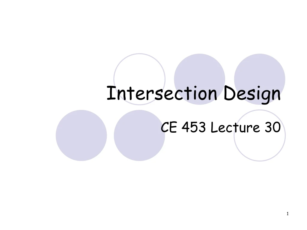 intersection design