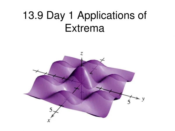 13.9 Day 1 Applications of Extrema