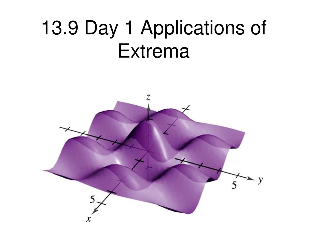 13 9 day 1 applications of extrema