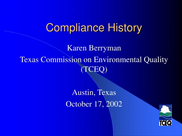 Compliance History