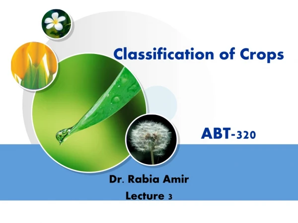 Classification of Crops              ABT-320