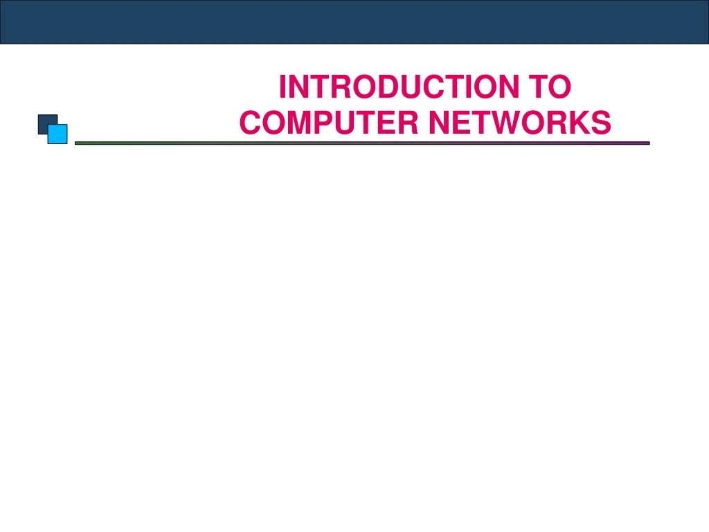 introduction to computer networks