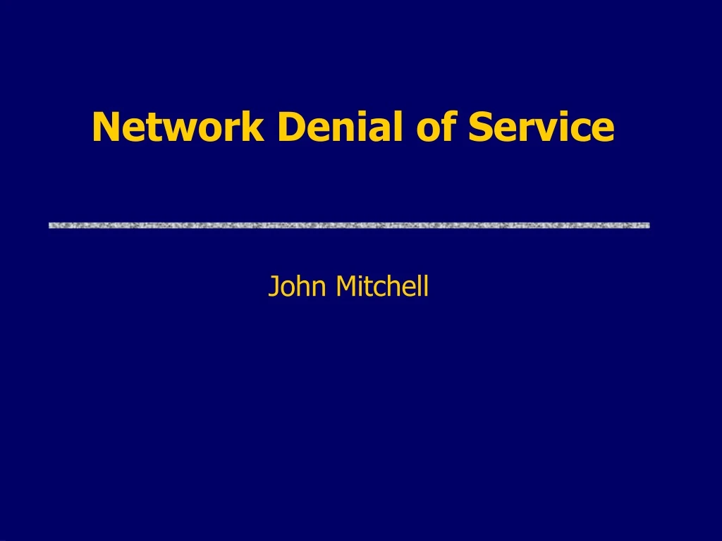 network denial of service