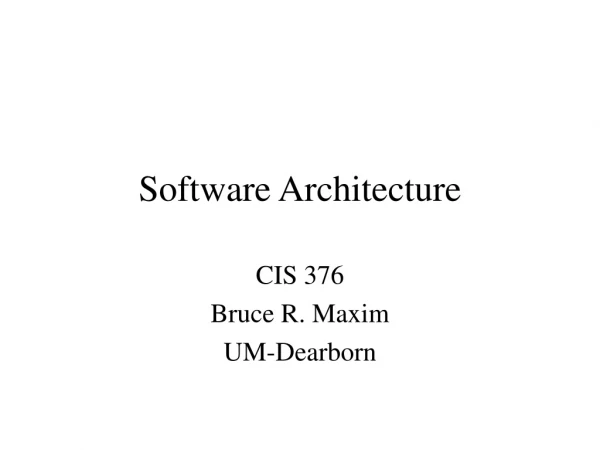 Software Architecture