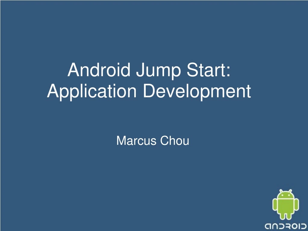 android jump start application development