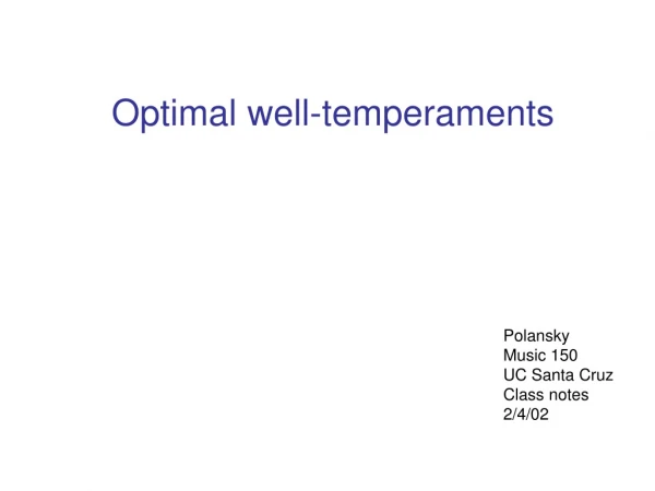 Optimal well-temperaments