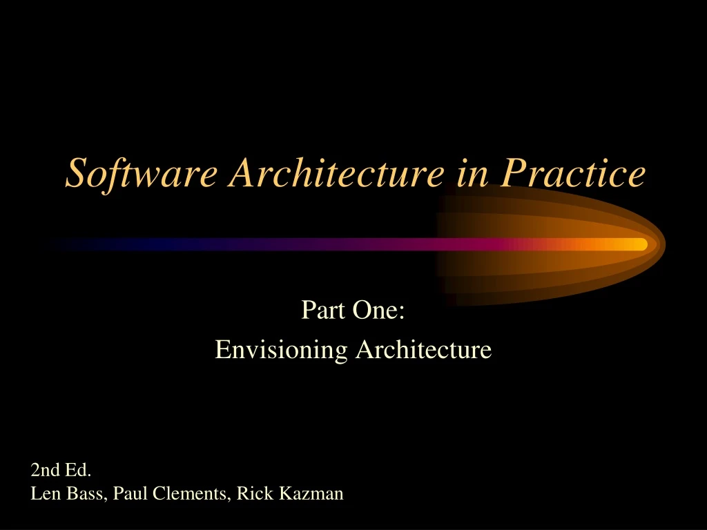 software architecture in practice