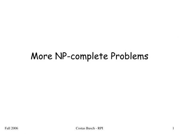 More NP-complete Problems
