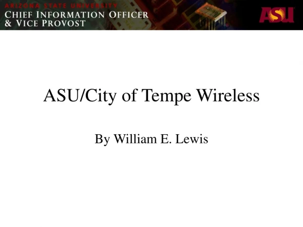 ASU/City of Tempe Wireless