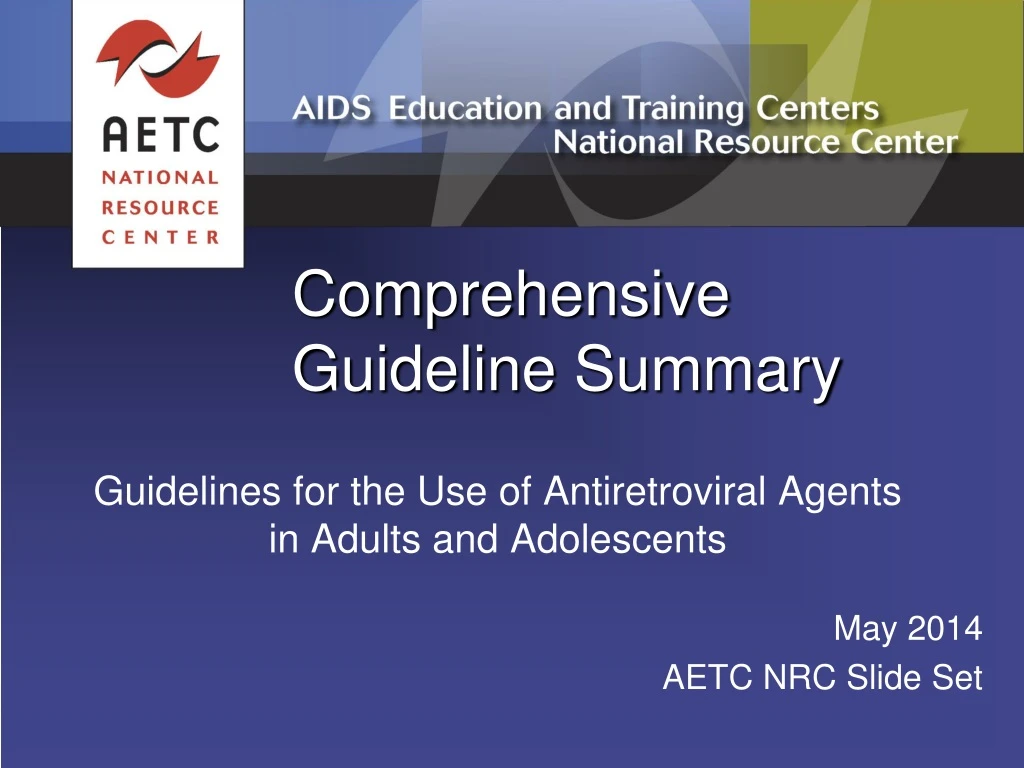 comprehensive guideline summary