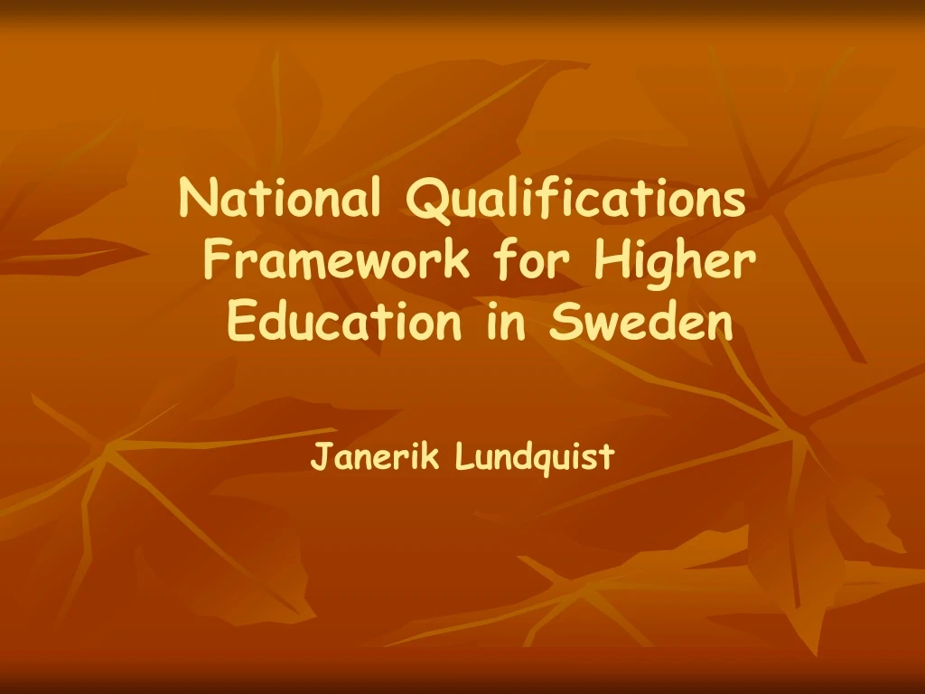 national qualifications framework for higher