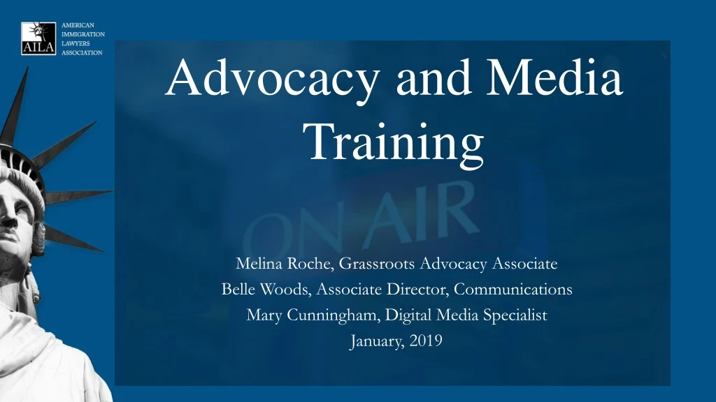 advocacy and media training