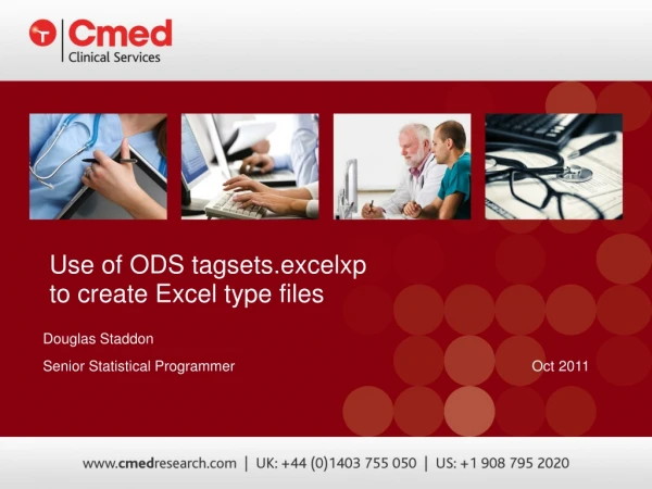 Use of ODS tagsets.excelxp  to create Excel type files