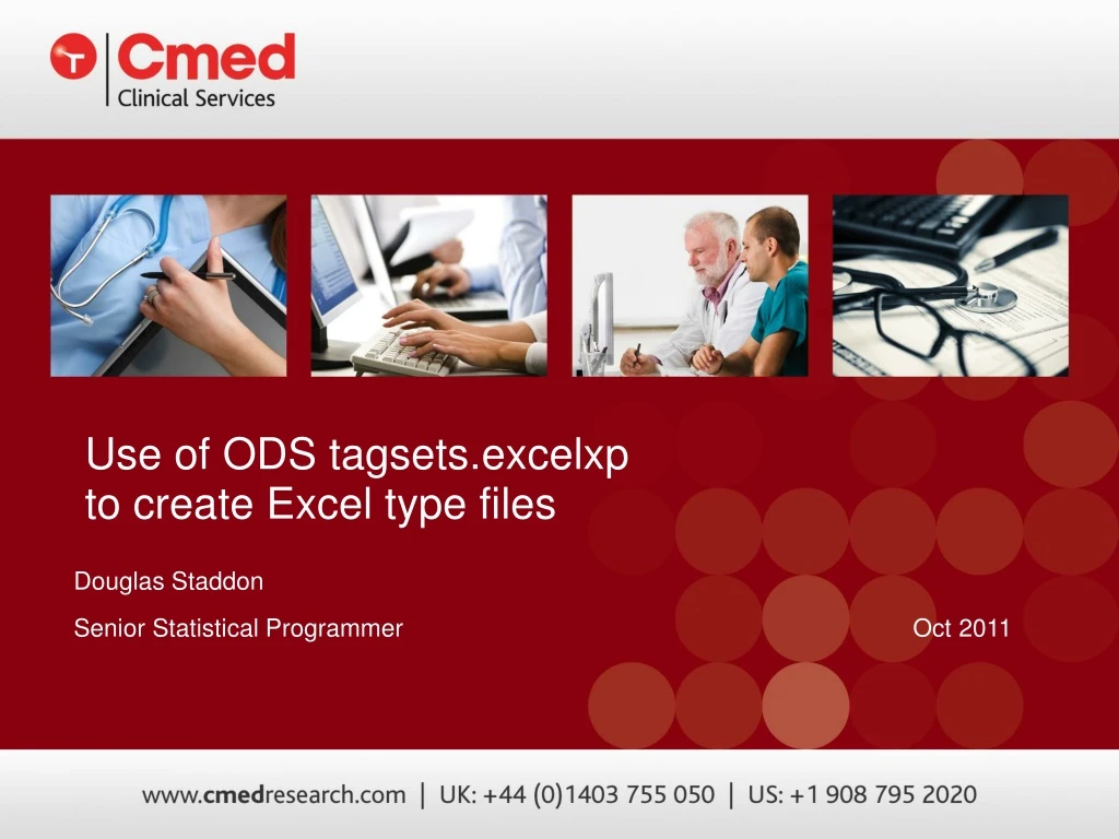 use of ods tagsets excelxp to create excel type files