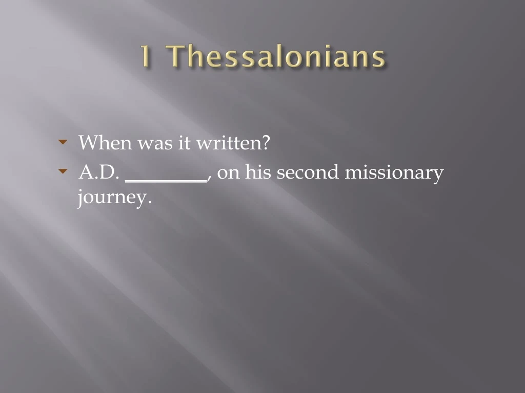 1 thessalonians