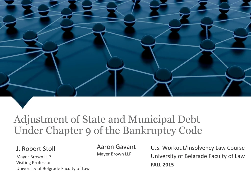 adjustment of state and municipal debt under