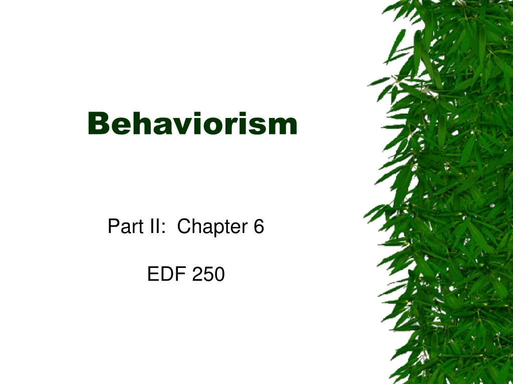 behaviorism