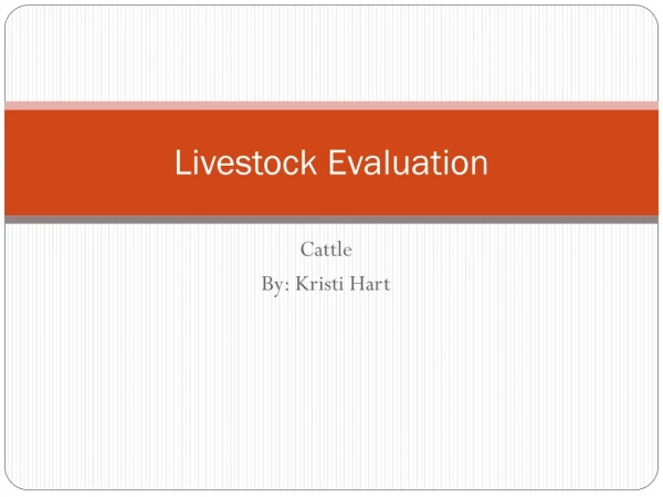 Livestock Evaluation