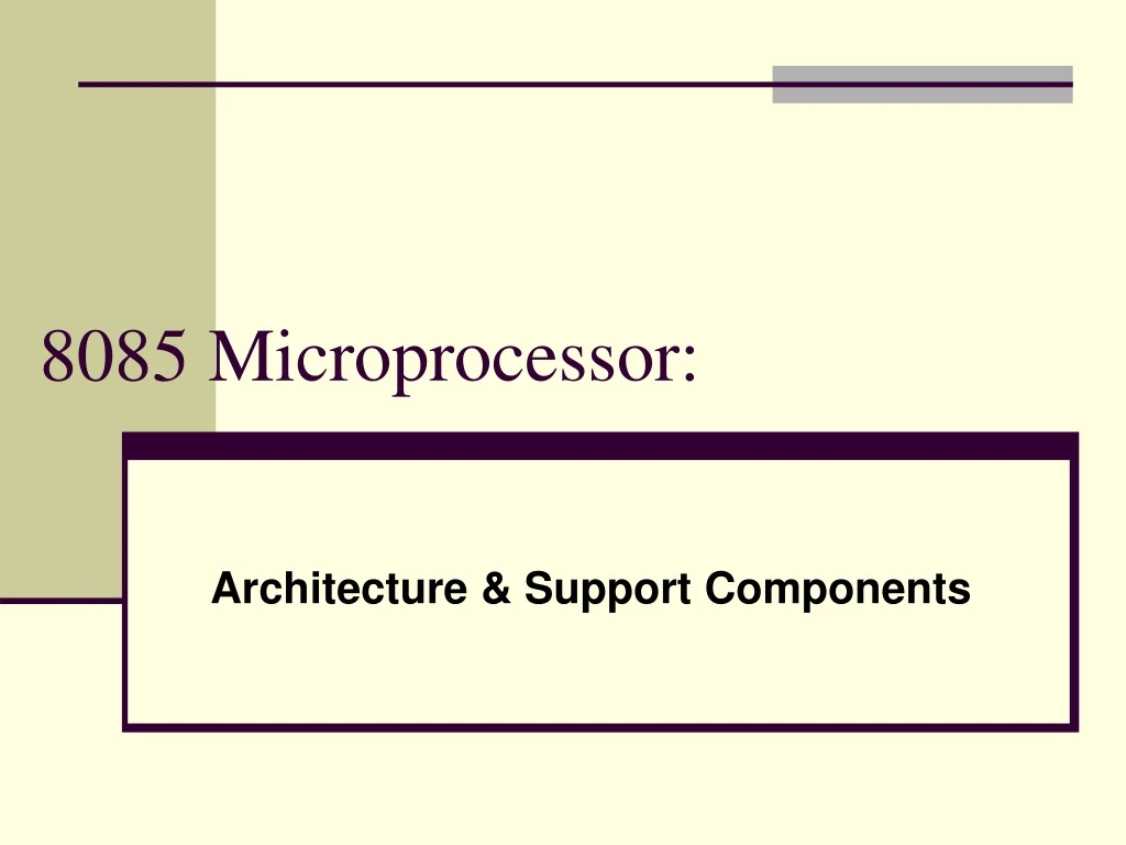 8085 microprocessor