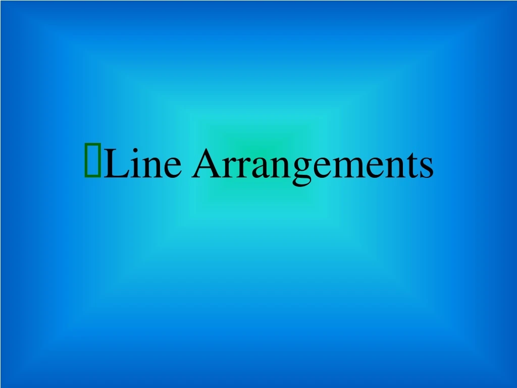 line arrangements
