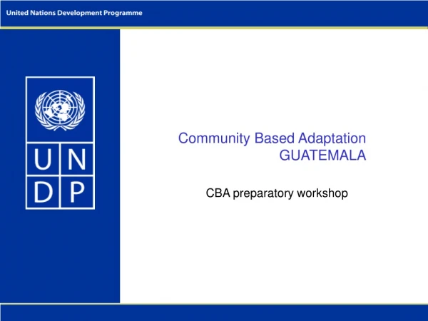 Community Based Adaptation GUATEMALA