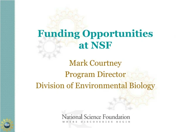 Funding Opportunities at NSF