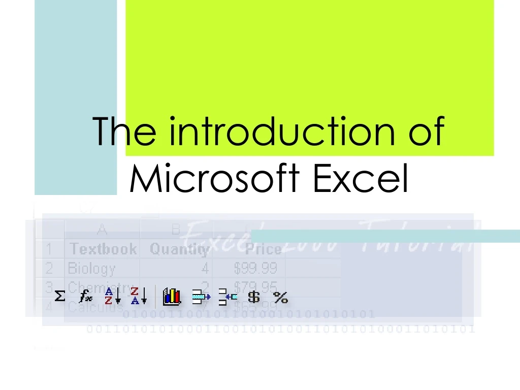 the introduction of microsoft excel