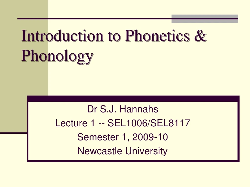 introduction to phonetics phonology