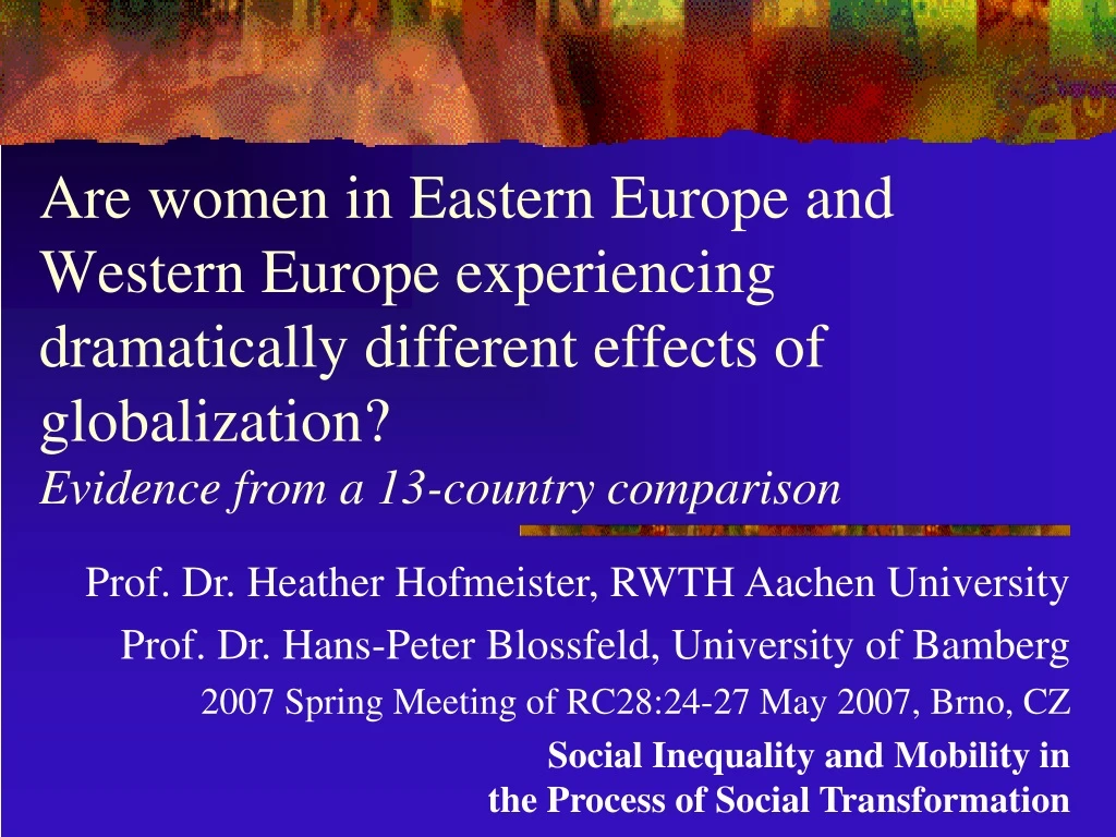are women in eastern europe and western europe