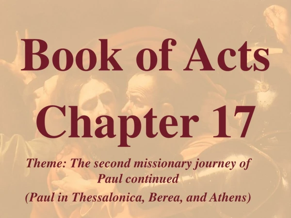 Book of Acts  Chapter 17