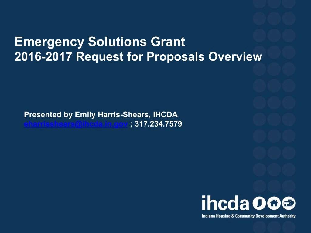 emergency solutions grant 2016 2017 request for proposals overview