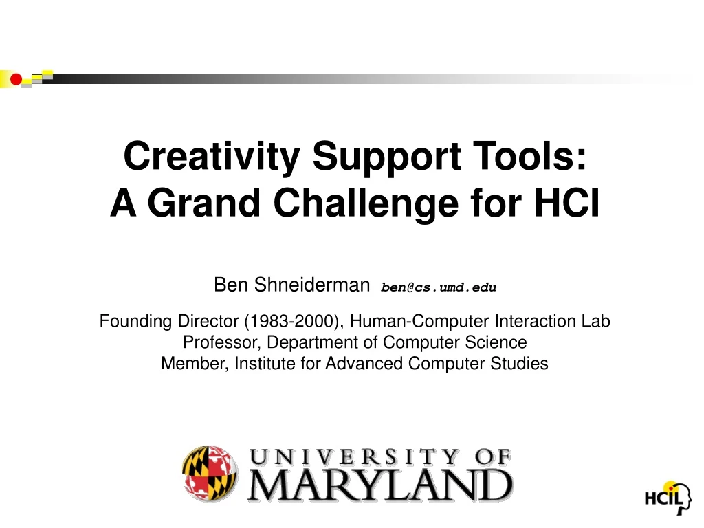 creativity support tools a grand challenge