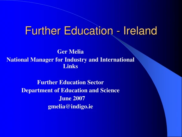 Further Education - Ireland