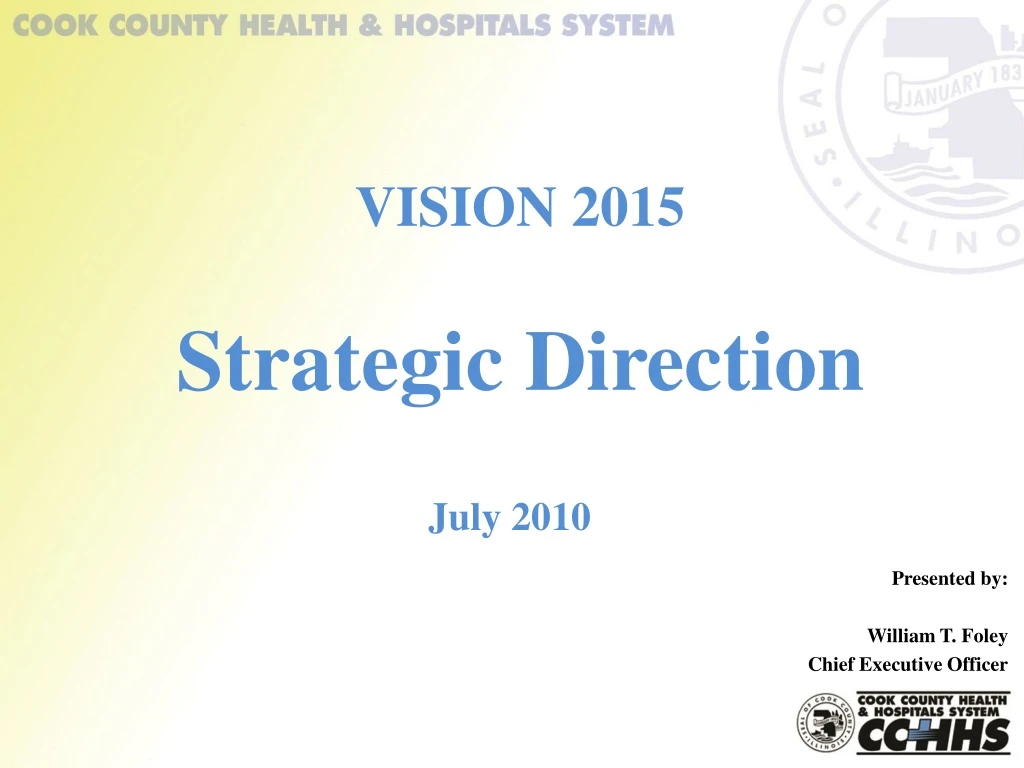 vision 2015 strategic direction