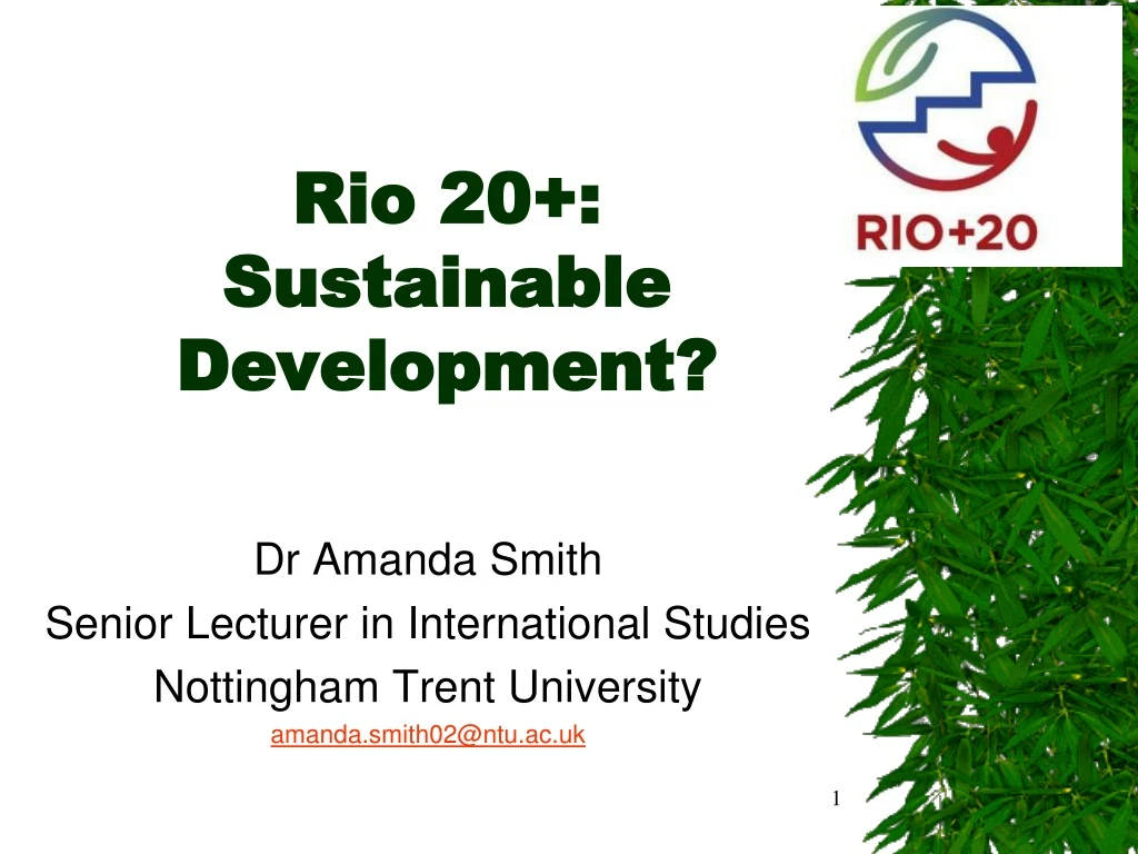 rio 20 sustainable development