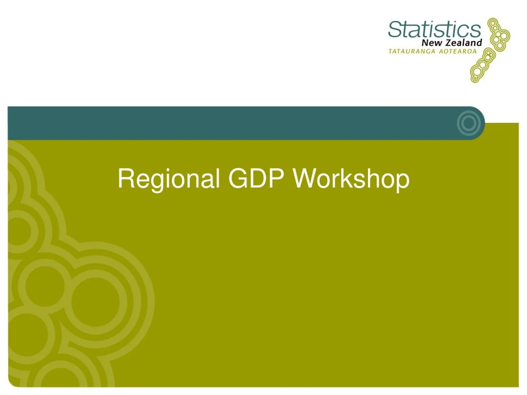 regional gdp workshop