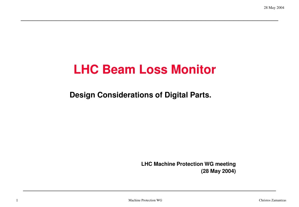 lhc beam loss monitor