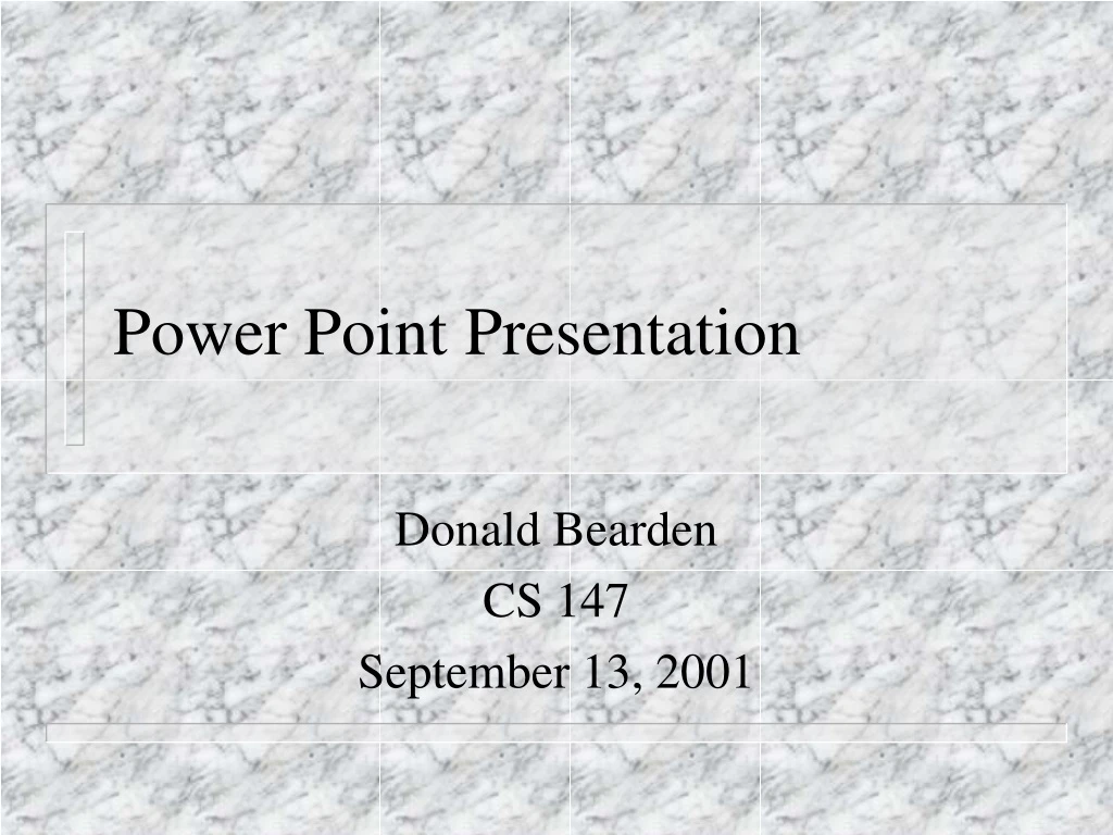 power point presentation