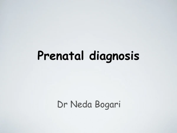 Prenatal diagnosis
