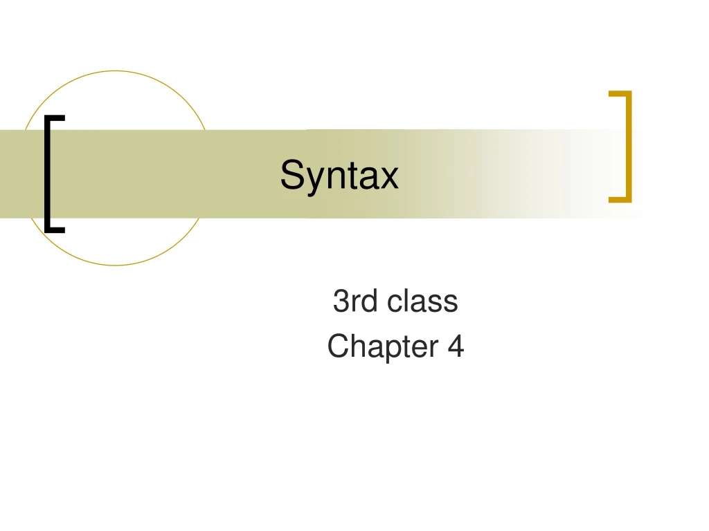 PPT - Syntax PowerPoint Presentation, Free Download - ID:9113218