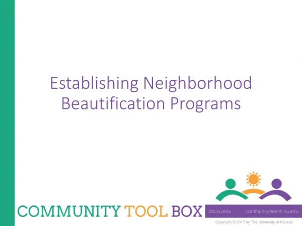 Establishing Neighborhood Beautification Programs