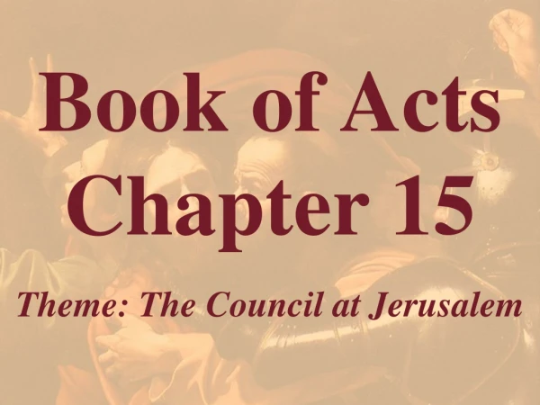 Book of Acts  Chapter 15